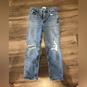 Agolde High Rise Straight Leg Jeans